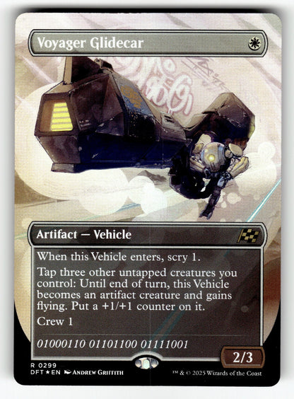 Voyager Glidecar (Borderless) – 299 DFT: Aetherdrift R Foil NM