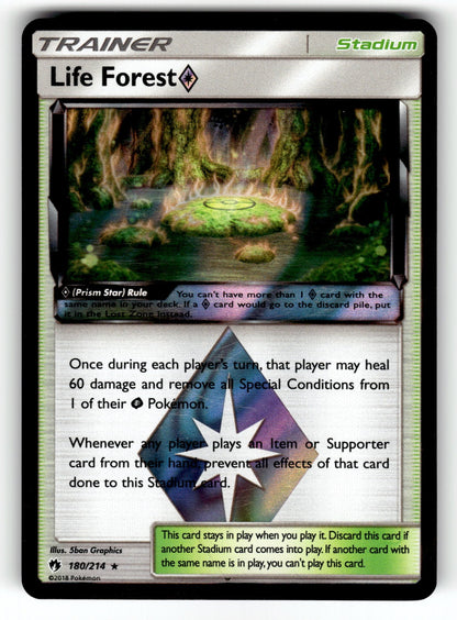 Life Forest Prism Star – 180/214 SM8: SM - Lost Thunder Prism Rare Holo NM