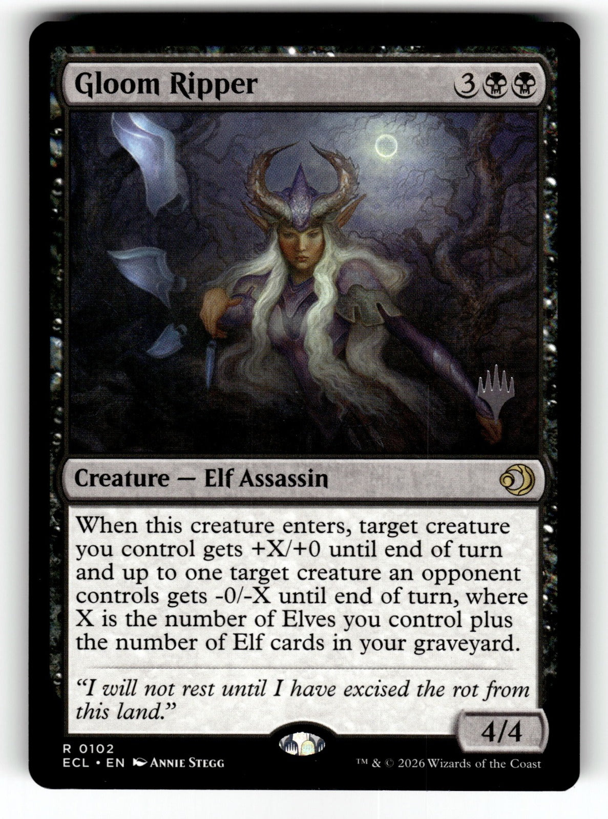 Gloom Ripper – 102 PPECL: Promo Pack: Lorwyn Eclipsed R NM
