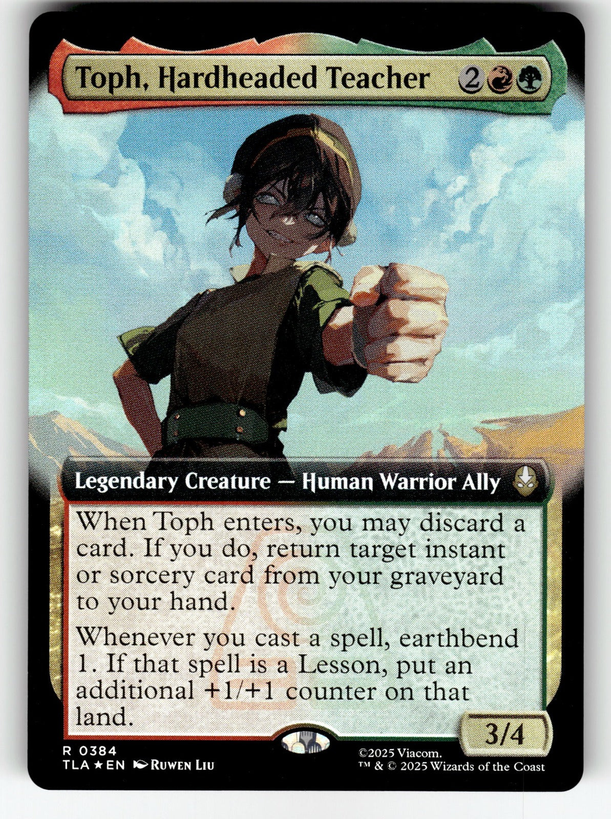 Toph, Hardheaded Teacher (Extended Art) – 384 TLA: Avatar: The Last Airbender R FoilNM