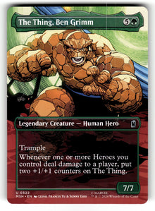 The Thing, Ben Grimm (Borderless) – 322 MSH: Marvel Super Heroes U NM
