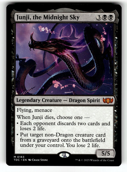 Junji, the Midnight Sky – 183 TDC: Commander: Tarkir: Dragonstorm M NM