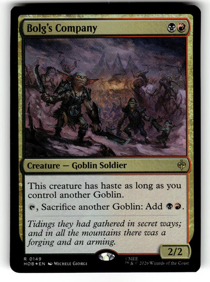 Bolg's Company – 149 HOB: The Hobbit R Foil NM