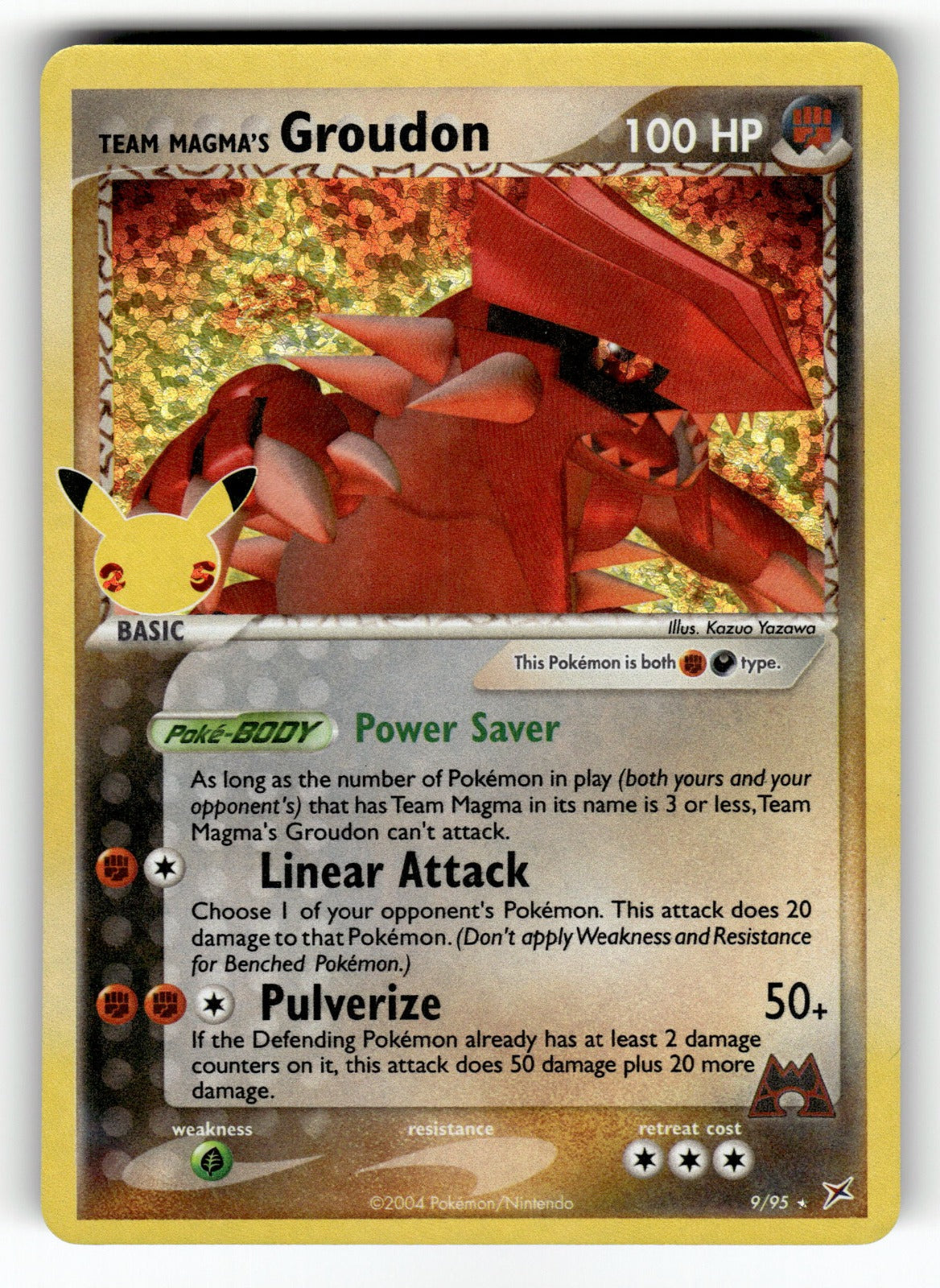 Team Magma's Groudon – 9/95 CCC: Celebrations: Classic Collection Classic Collection Holo NM