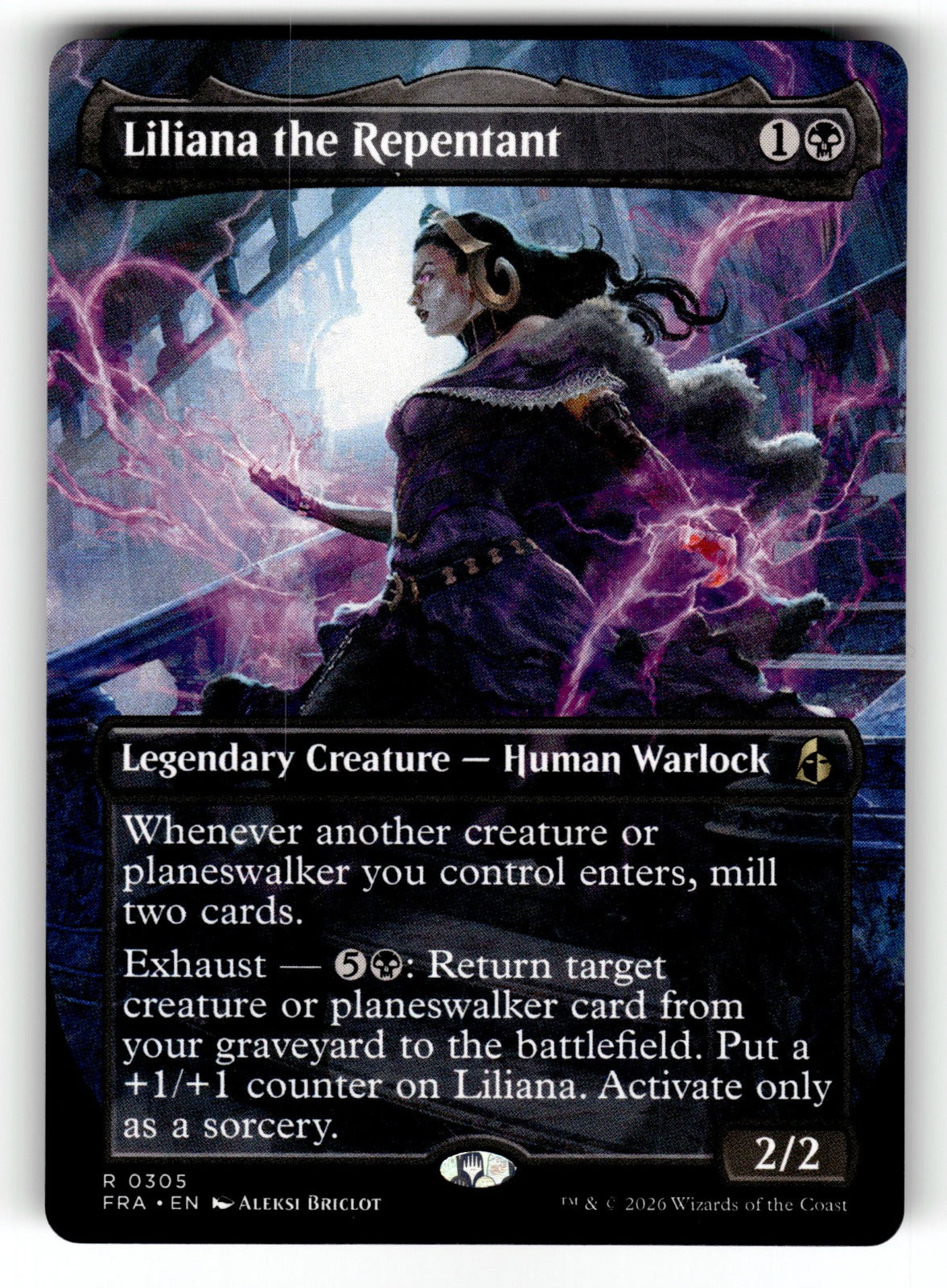 Liliana the Repentant (Borderless) – 305 FRA: Reality Fracture R NM