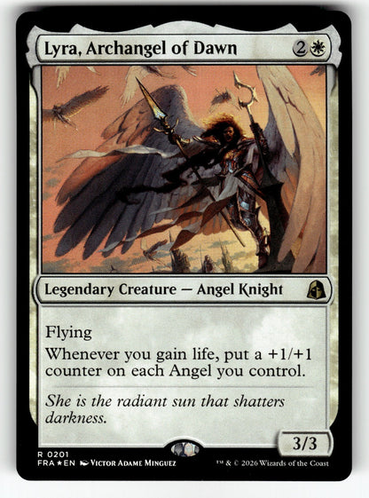 Lyra, Archangel of Dawn – 201 FRA: Reality Fracture R Foil NM
