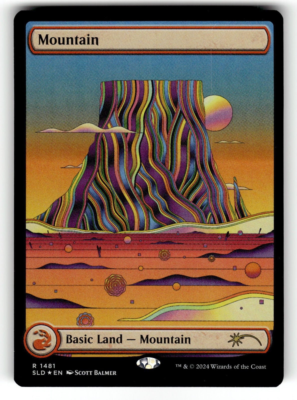 Mountain (Rainbow Foil) – 1481 SLD: Secret Lair Drop Series R Foil NM
