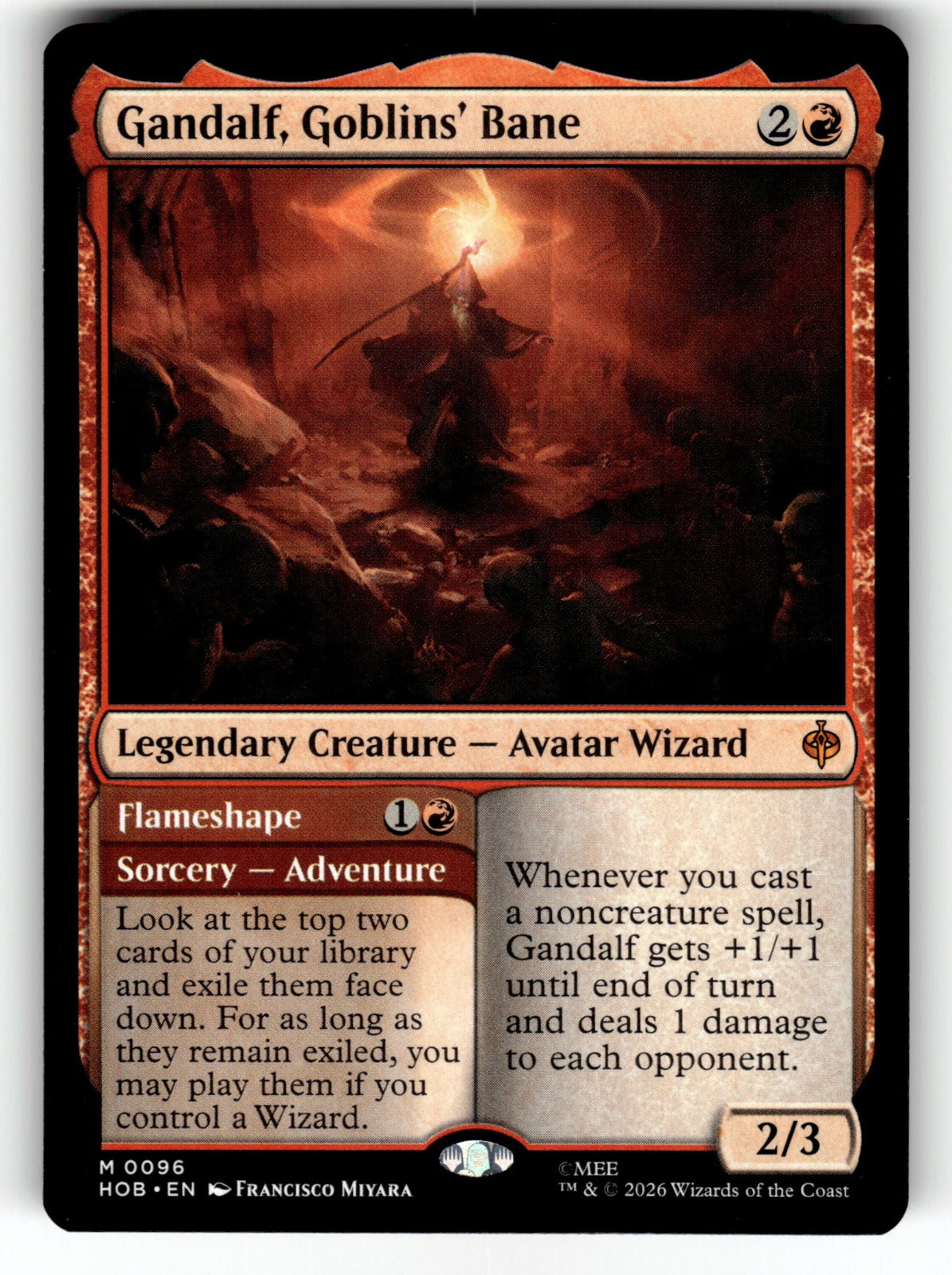 Gandalf, Goblins' Bane – 96 HOB: The Hobbit M NM
