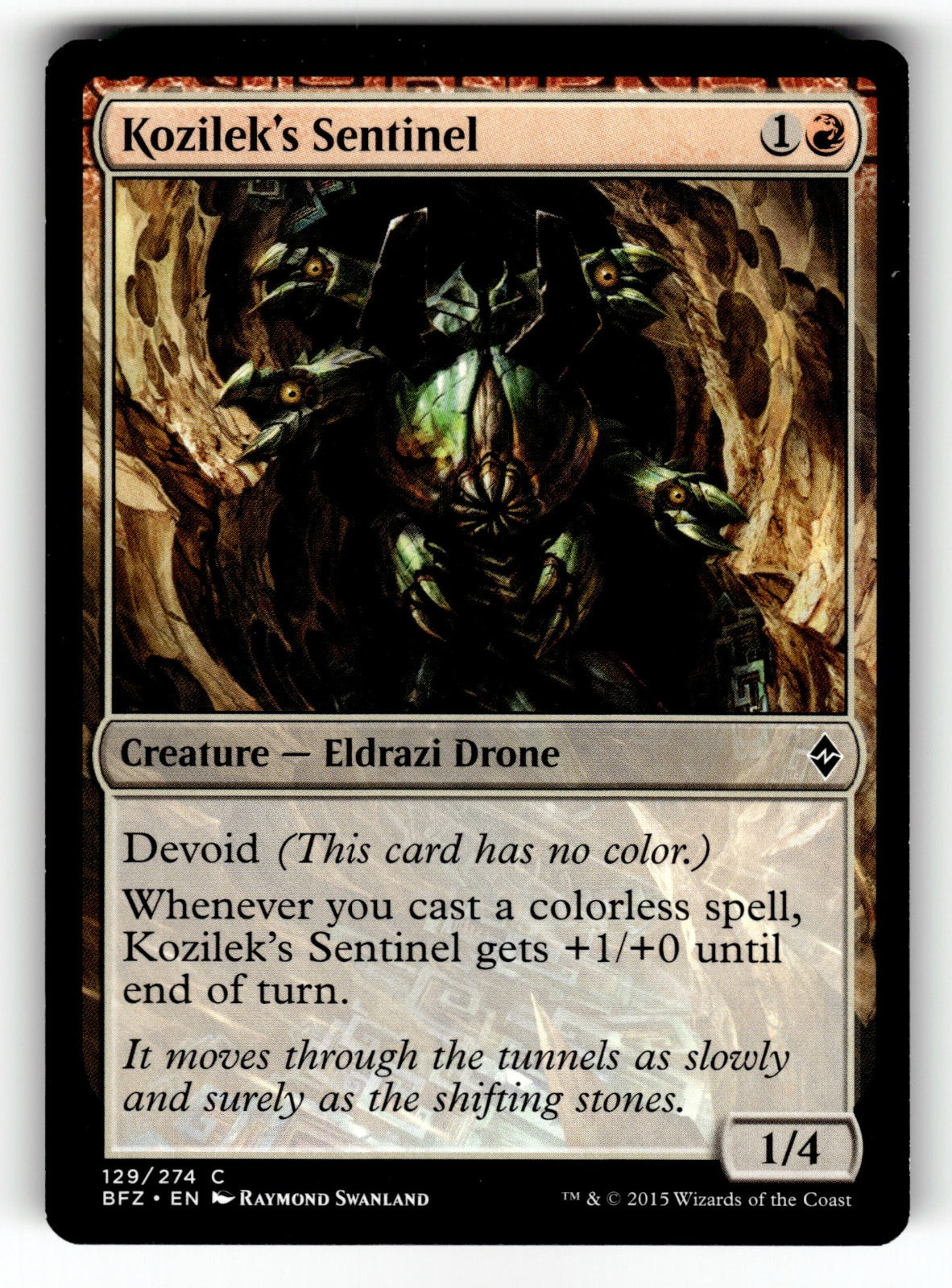 Kozilek's Sentinel – 129 BFZ: Battle for Zendikar C LP