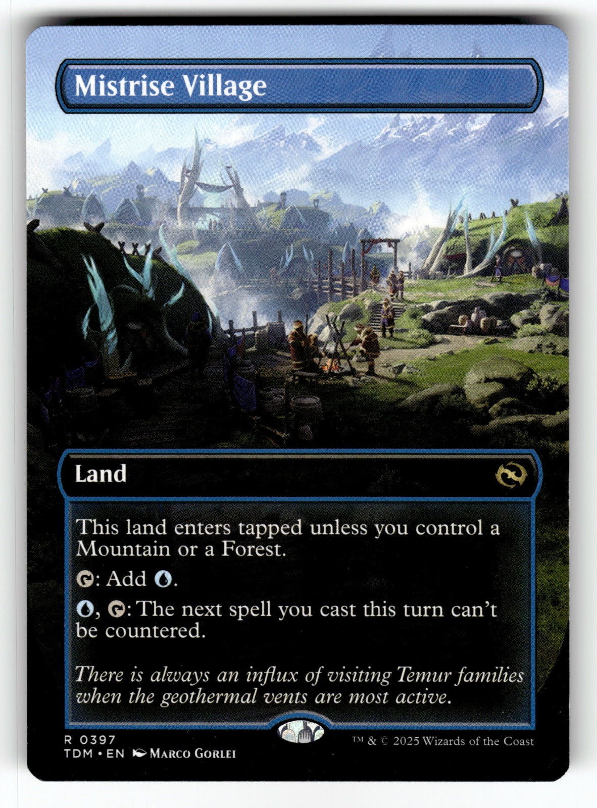 Mistrise Village (Borderless) – 397 TDM: Tarkir: Dragonstorm R NM