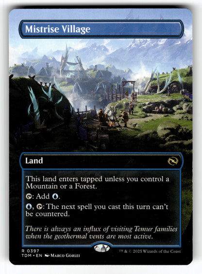 Mistrise Village (Borderless) – 397 TDM: Tarkir: Dragonstorm R NM