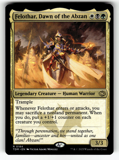Felothar, Dawn of the Abzan – 184 TDM: Tarkir: Dragonstorm R NM