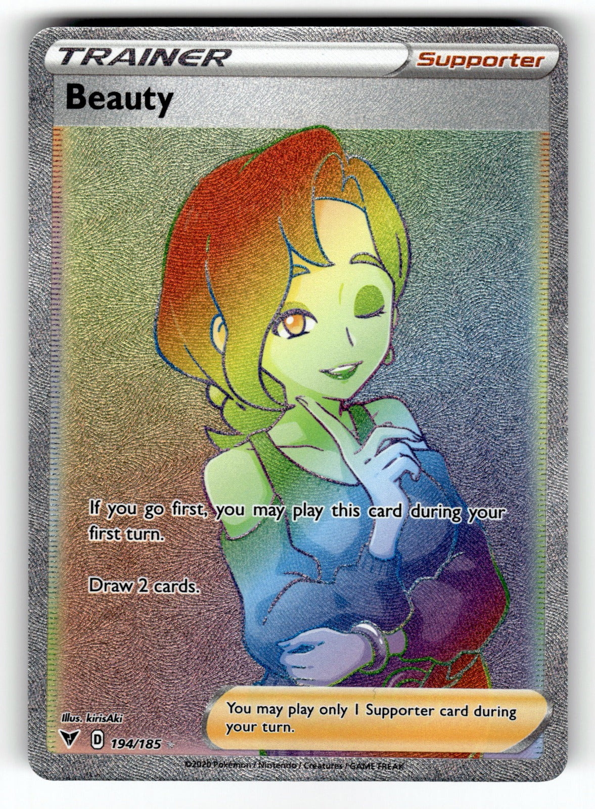 Beauty (Secret) – 194/185 SWSH04: SWSH04: Vivid Voltage Secret Rare Holo NM