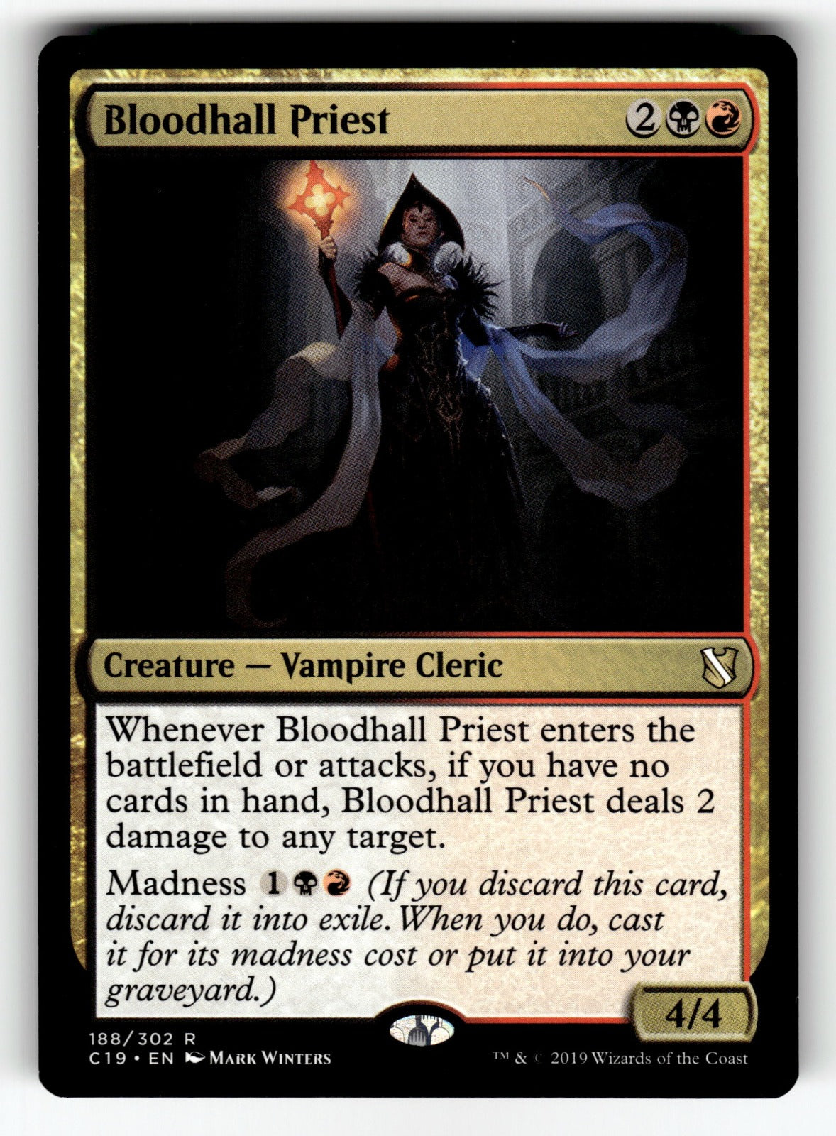 Bloodhall Priest – 188 C19: Commander 2019 R NM