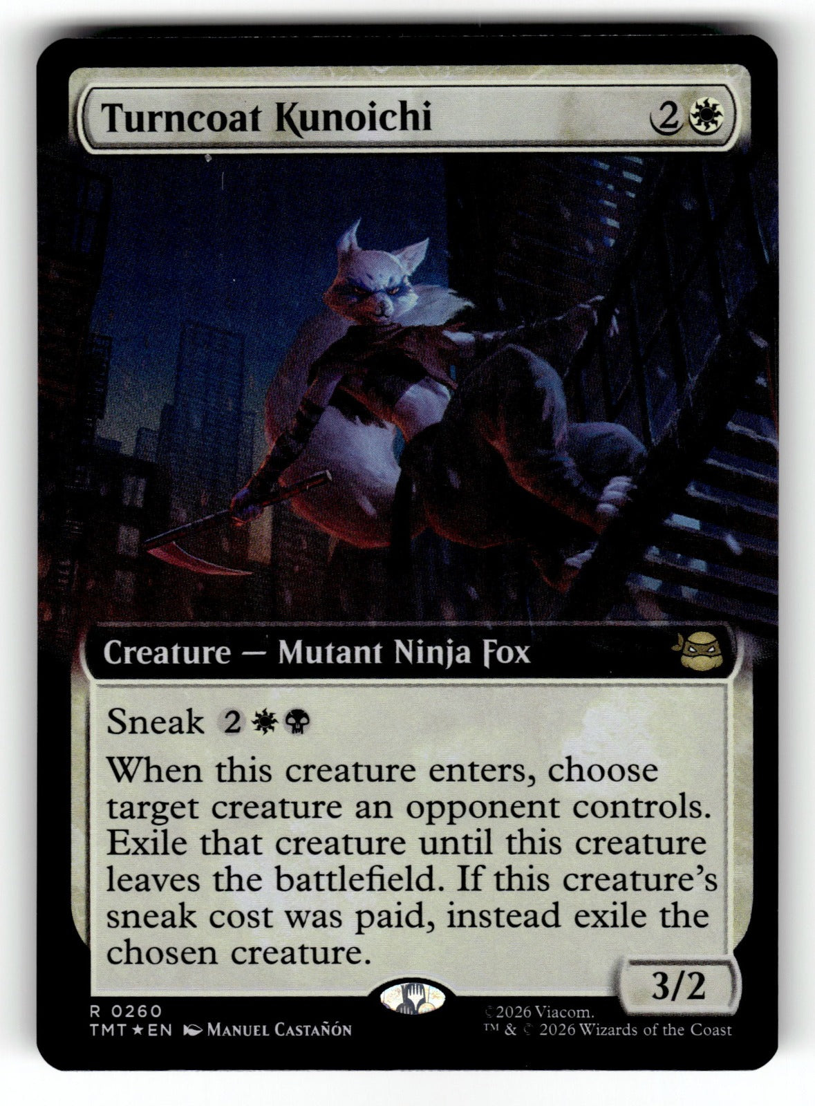 Turncoat Kunoichi (Extended Art) – 260 TMT: Teenage Mutant Ninja Turtles R Foil NM