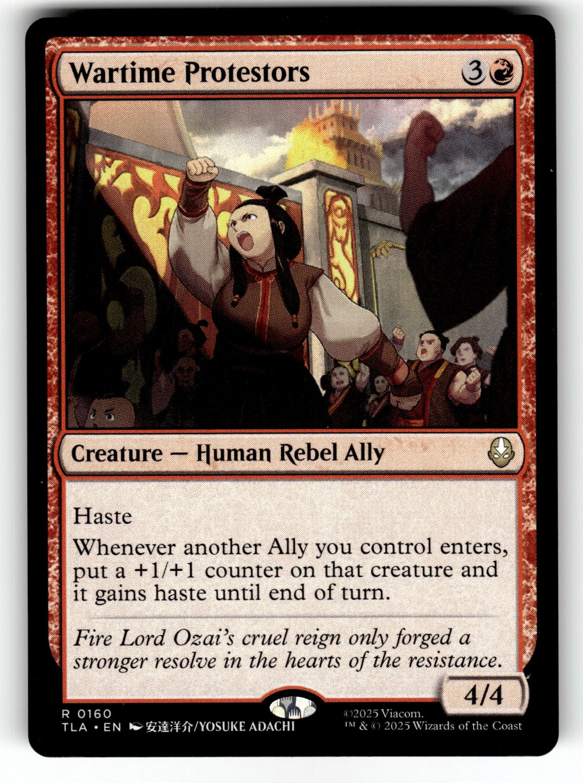 Wartime Protestors – 160 TLA: Avatar: The Last Airbender R NM