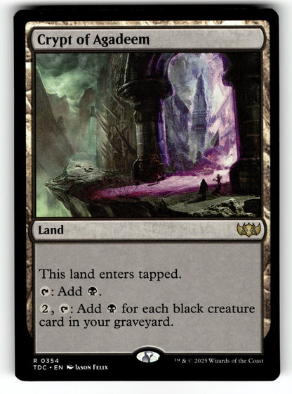 Crypt of Agadeem – 354 TDC: Commander: Tarkir: Dragonstorm R NM