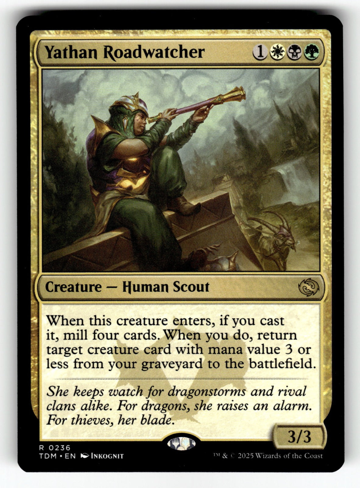 Yathan Roadwatcher – 236 TDM: Tarkir: Dragonstorm R NM