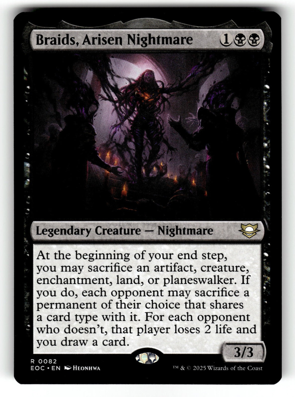 Braids, Arisen Nightmare – 82 EOC: Commander: Edge of Eternities R NM