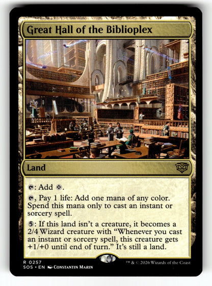 Great Hall of the Biblioplex – 257 SOS: Secrets of Strixhaven R NM
