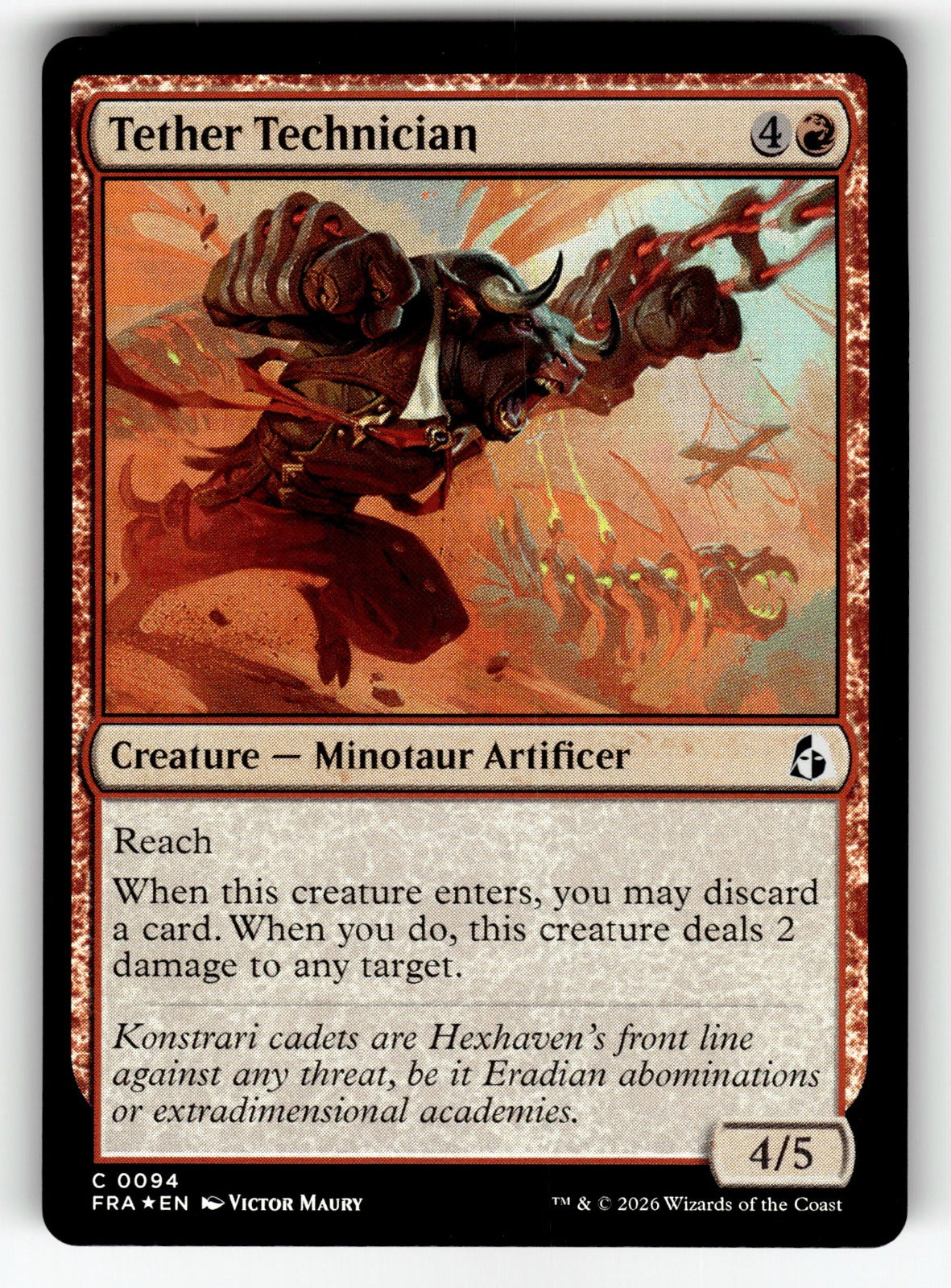 Tether Technician – 94 FRA: Reality Fracture C Foil NM