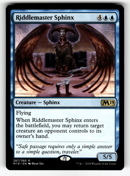 Riddlemaster Sphinx – 287 M19: Core Set 2019 R NM