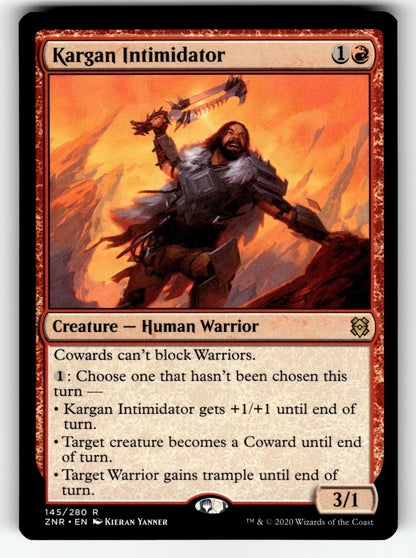 Kargan Intimidator – 145 ZNR: Zendikar Rising R NM