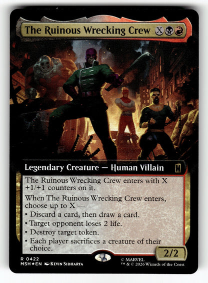 The Ruinous Wrecking Crew (Extended Art) – 422 MSH: Marvel Super Heroes R NM