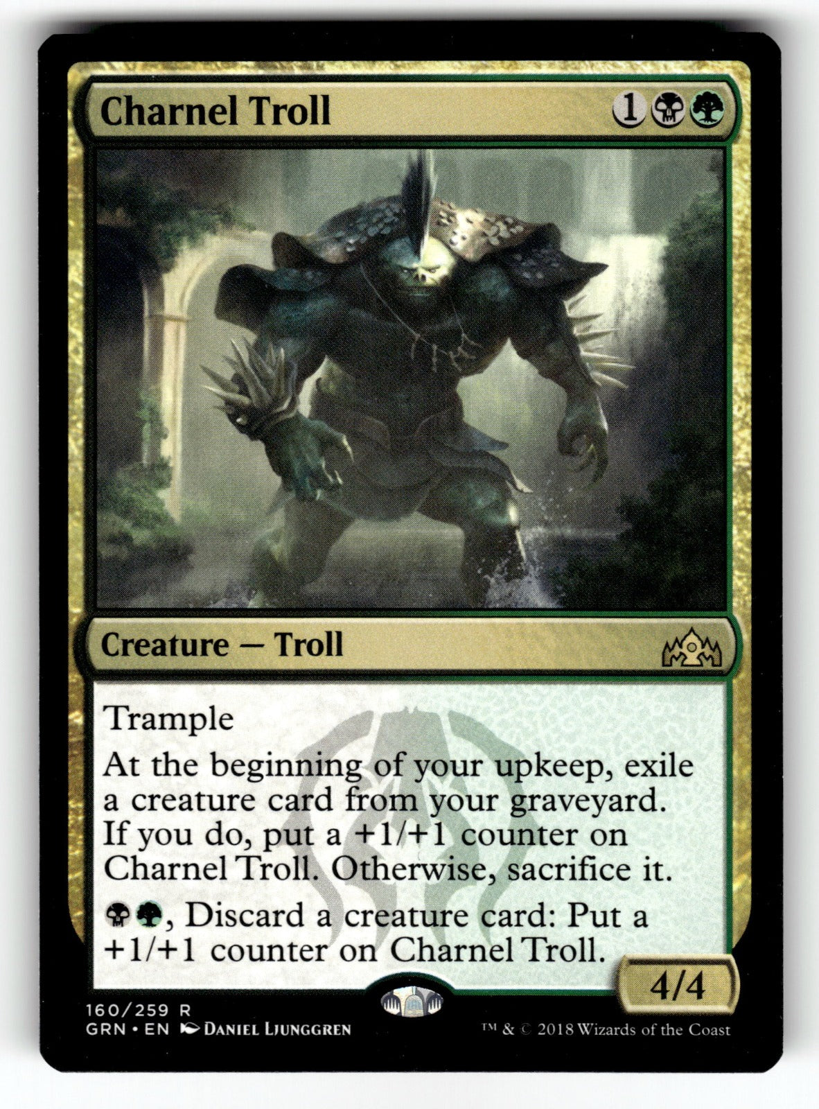 Charnel Troll – 160 GRN: Guilds of Ravnica R NM