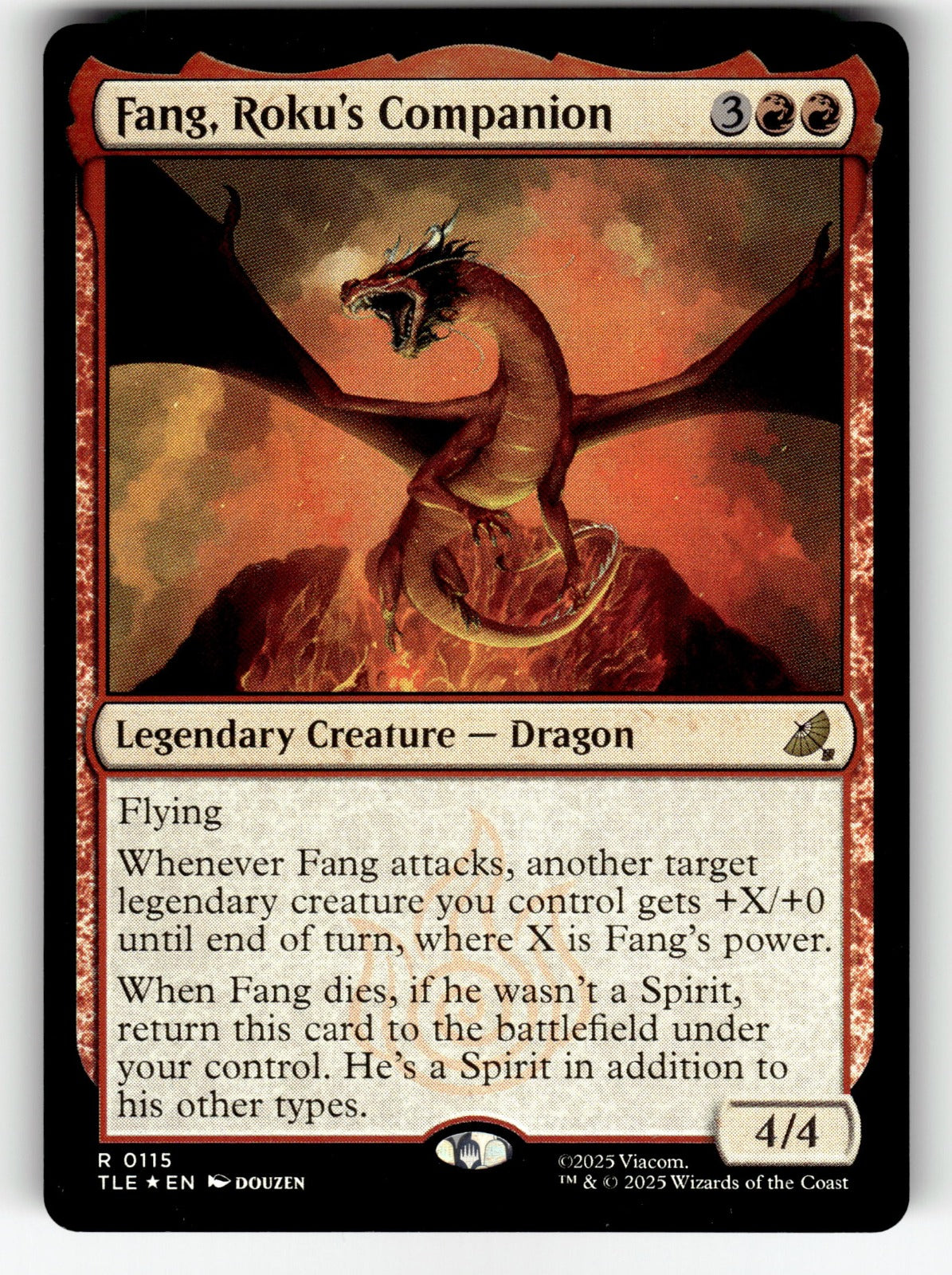 Fang, Roku's Companion – 115 TLE: Avatar: The Last Airbender: Eternal-Legal R Foil NM