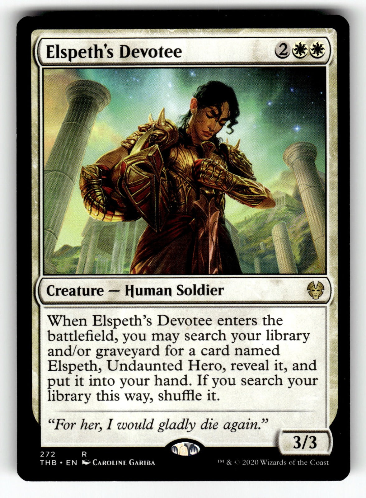 Elspeth's Devotee – 272 THB: Theros Beyond Death R NM