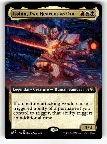 Isshin, Two Heavens as One (Extended Art) – 488 NEO: Kamigawa: Neon Dynasty R NM