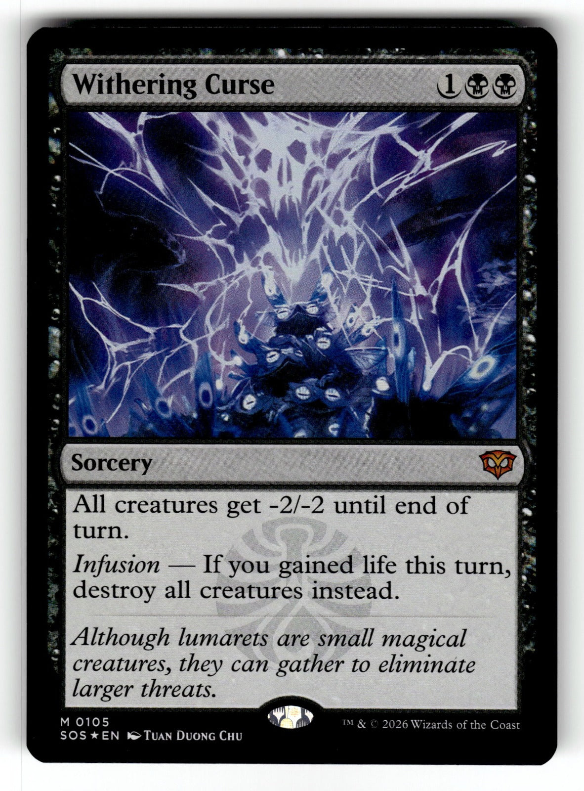Withering Curse – 105 SOS: Secrets of Strixhaven M Foil NM