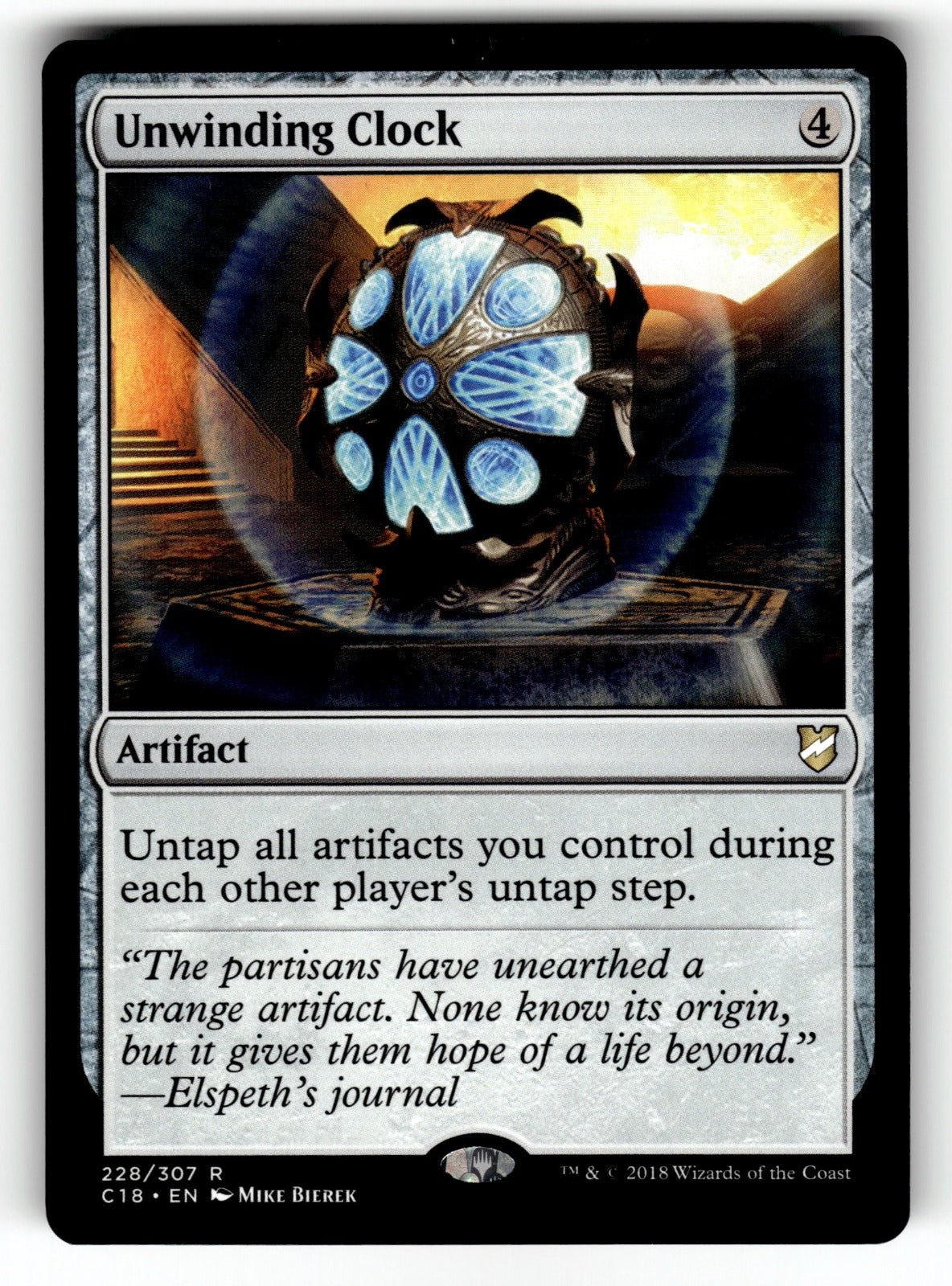 Unwinding Clock – 228 C18: Commander 2018 R NM
