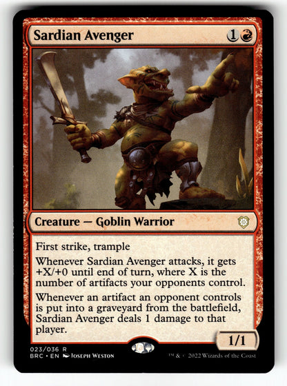 Sardian Avenger – 23 BRC: Commander: The Brothers' War R NM