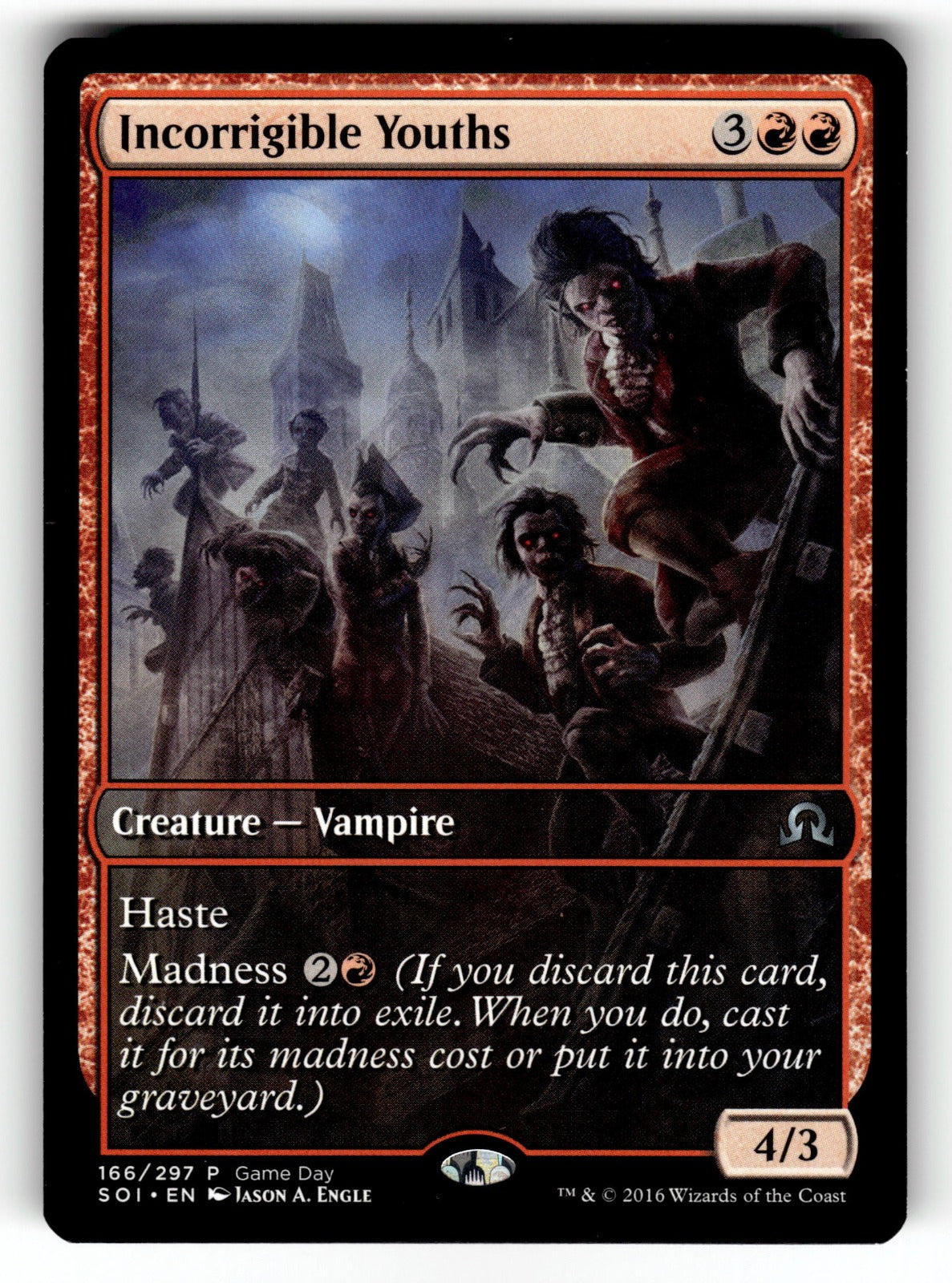 Incorrigible Youths – 166 GAME: Game Day & Store Championship Promos U NM