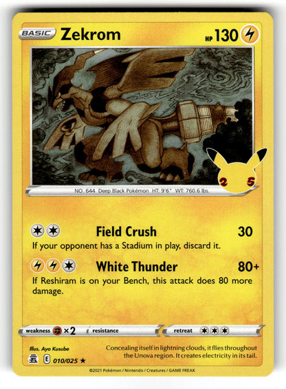 Zekrom – 010/025 CLB: Celebrations Holo Rare NM