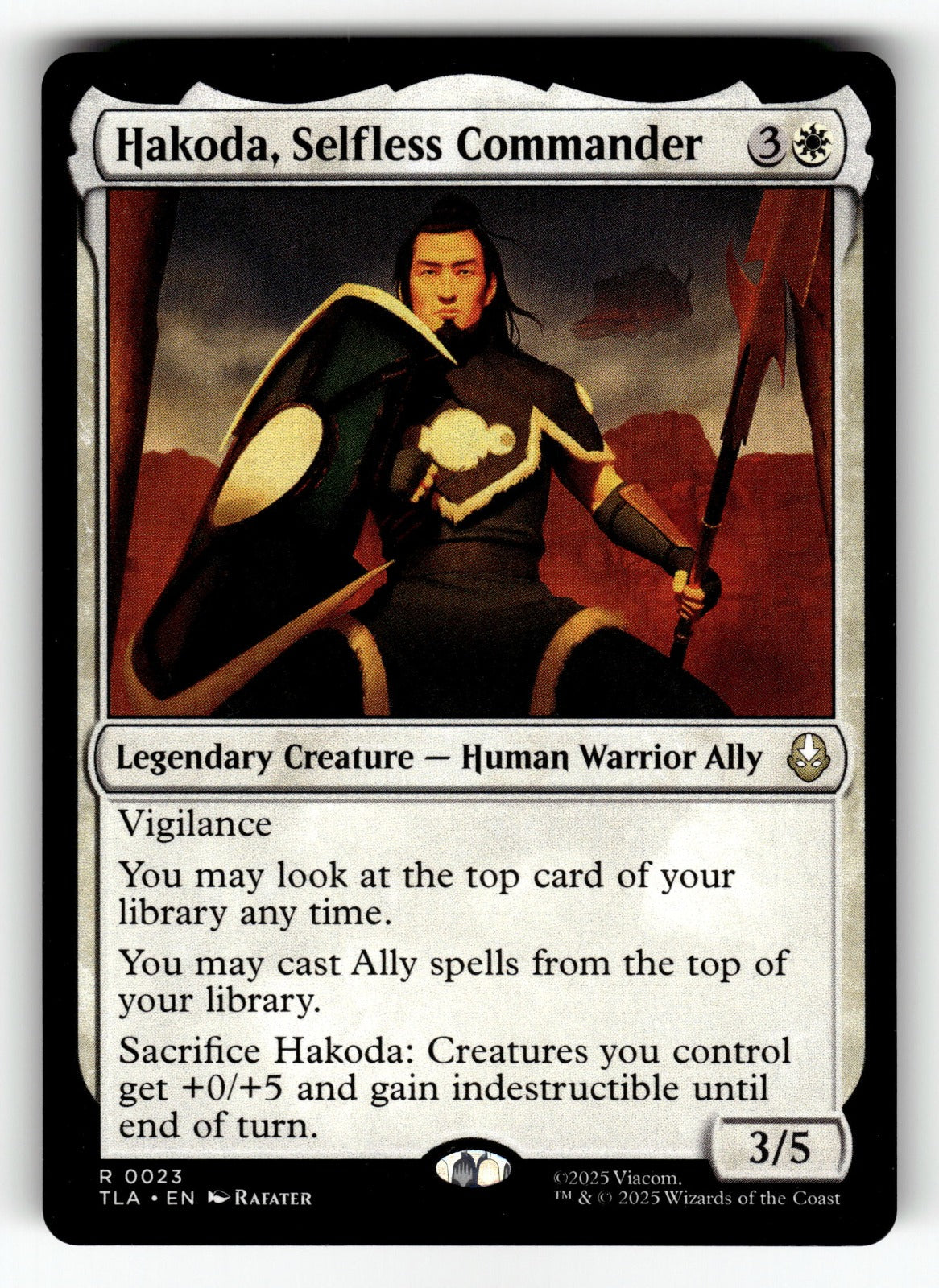 Hakoda, Selfless Commander – 23 TLA: Avatar: The Last Airbender R NM