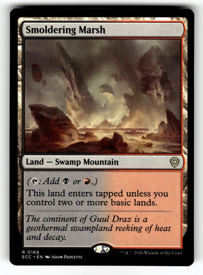 Smoldering Marsh – 168 ECC: Commander: Lorwyn Eclipsed R NM