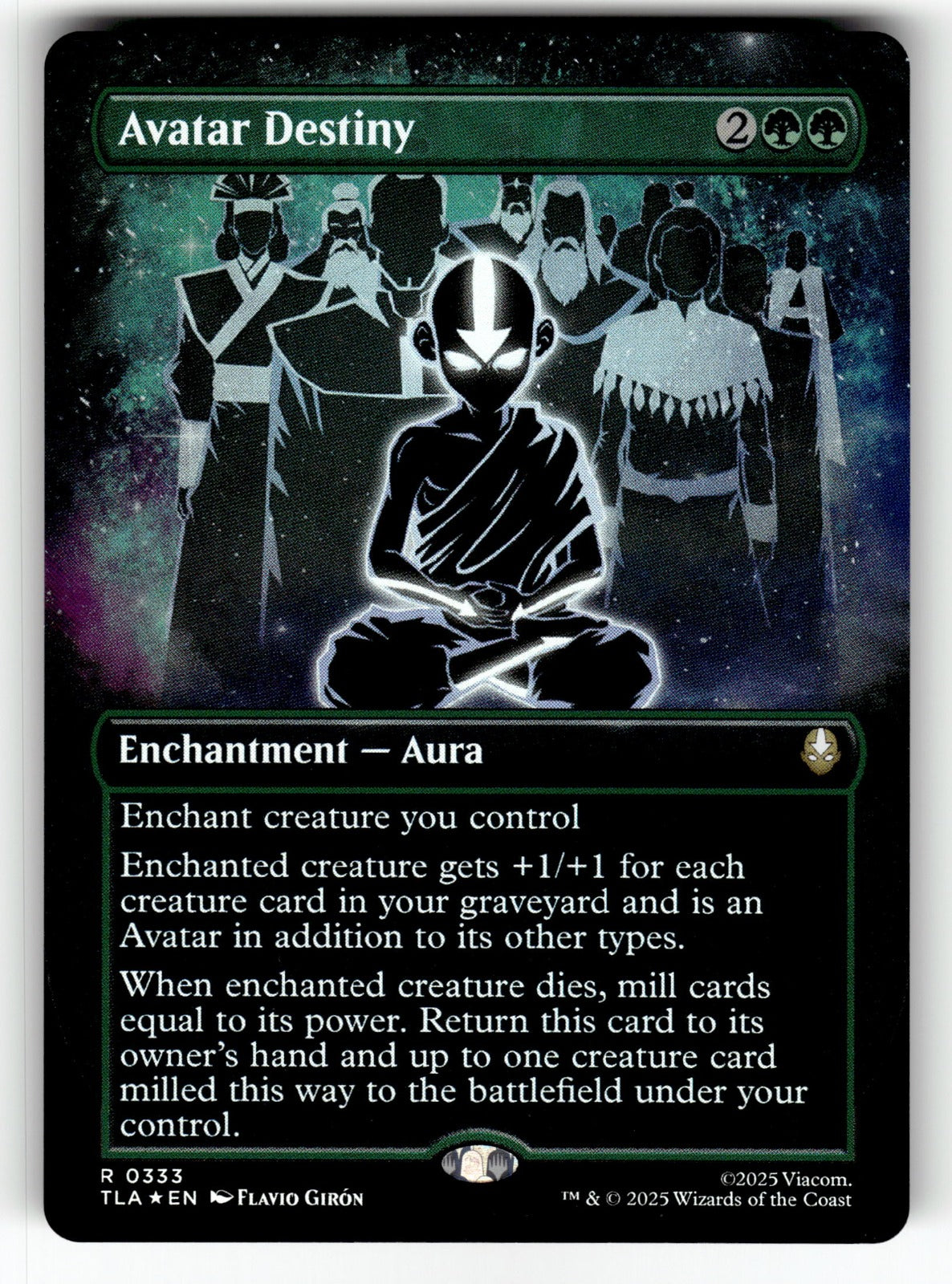 Avatar Destiny (Borderless) – 333 TLA: Avatar: The Last Airbender R Foil NM