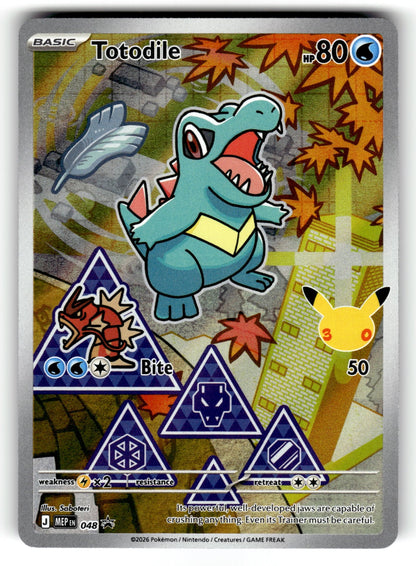 Totodile – 048 MEP: ME: Mega Evolution Promo Promo Holo NM
