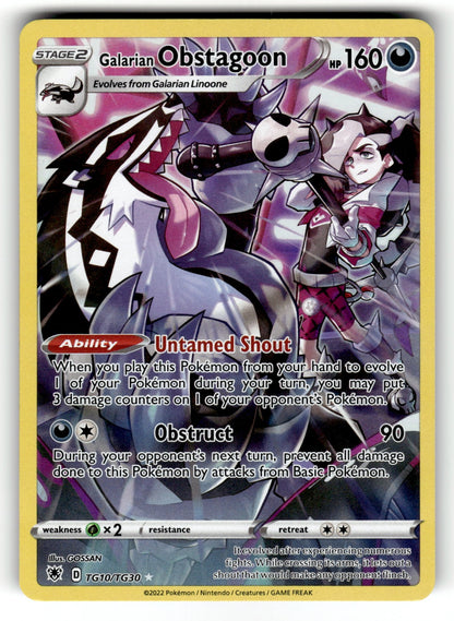 Galarian Obstagoon – TG10/TG30 SWSH10:TG: SWSH10: Astral Radiance Trainer Gallery Ultra Rare Holo LP