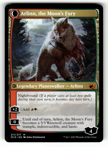 Arlinn, the Pack's Hope – 211 MID: Innistrad: Midnight Hunt M NM (Back)