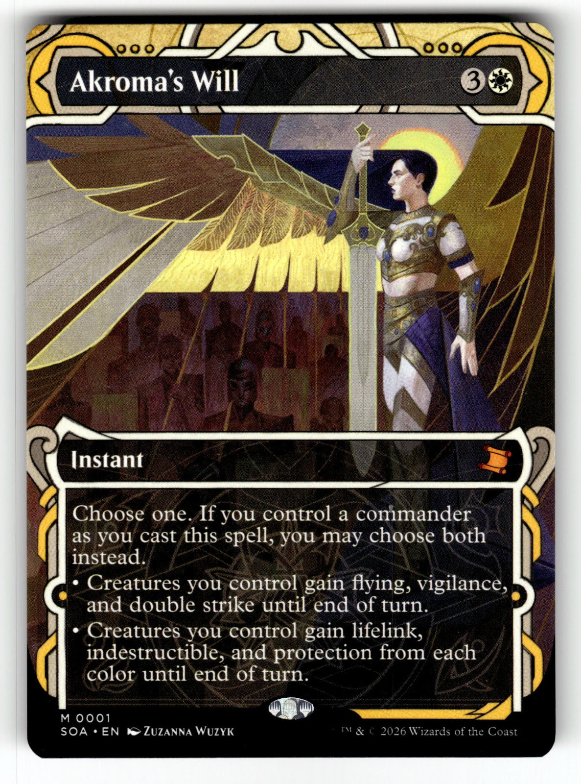 Akroma's Will – 1 SOA: Secrets of Strixhaven: Mystical Archive M NM