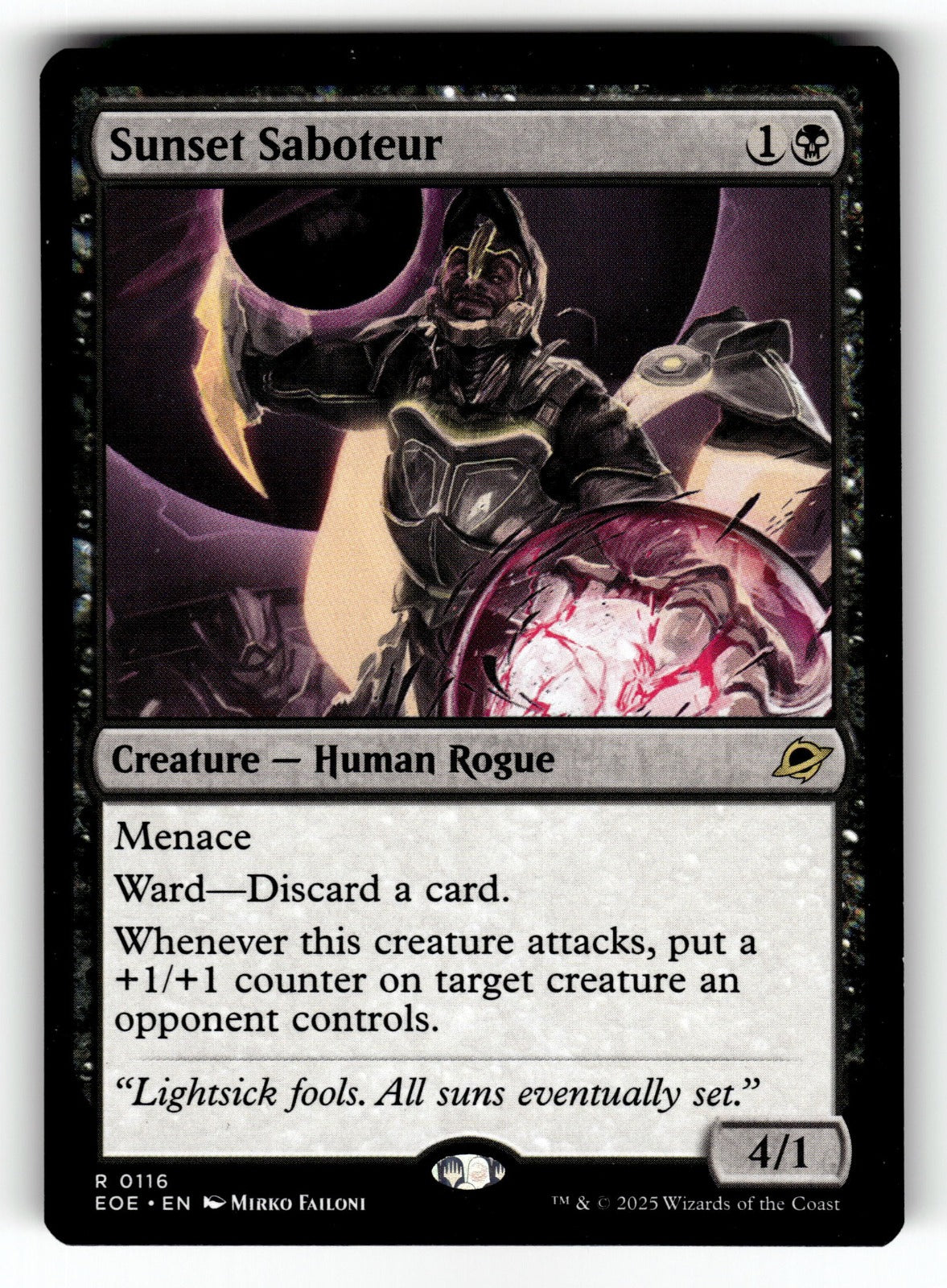 Sunset Saboteur – 116 EOE: Edge of Eternities R NM