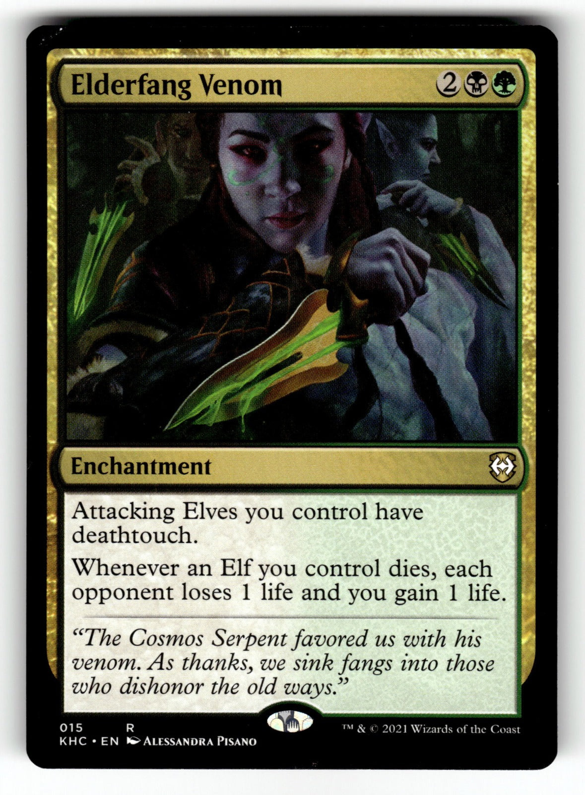 Elderfang Venom – 15 KHC: Commander: Kaldheim R NM