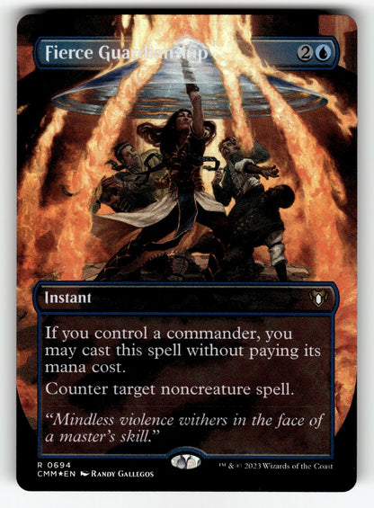 Fierce Guardianship (Borderless) – 694 CMM: Commander Masters R Foil NM