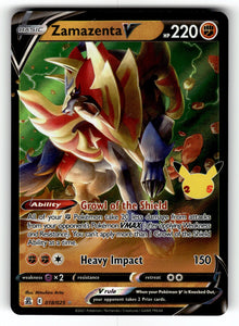 Zamazenta V – 018/025 CLB: Celebrations Ultra Rare Holo NM
