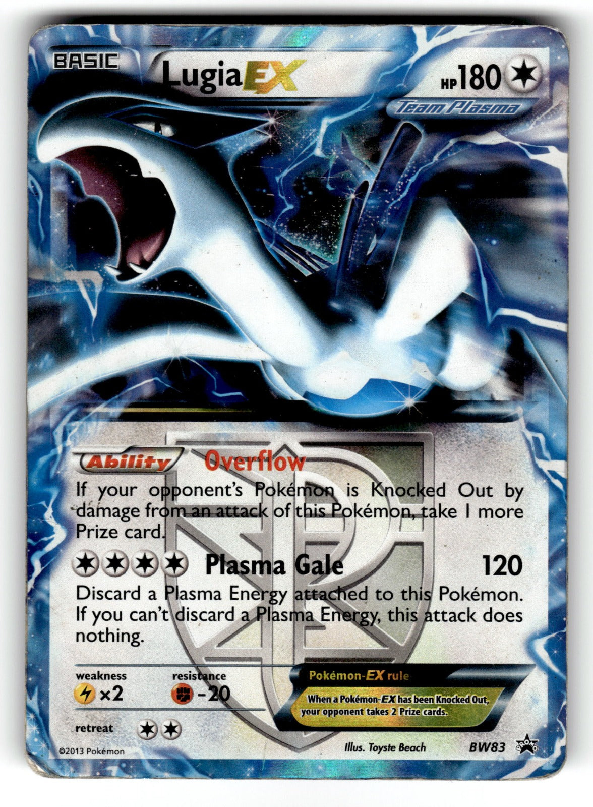 Lugia EX (Team Plasma) - – BW83 PR: Black and White Promos Promo Holo HP