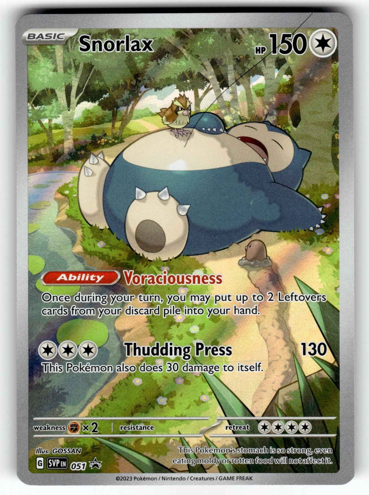 Snorlax – 051 SVP: SV: Scarlet & Violet Promo Cards Promo Holo LP